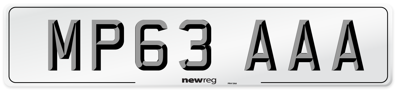 MP63 AAA Number Plate from New Reg